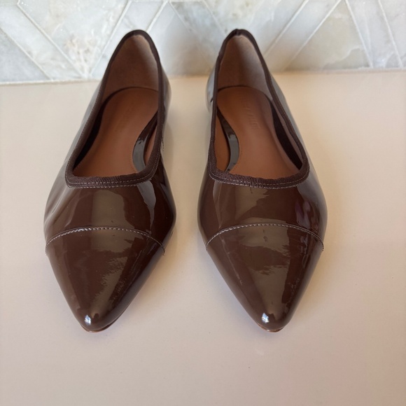 Rebecca Allen Shoes - Rebecca Allen Patent Brown Ballet Flats Size 6 1/2 6.5 New